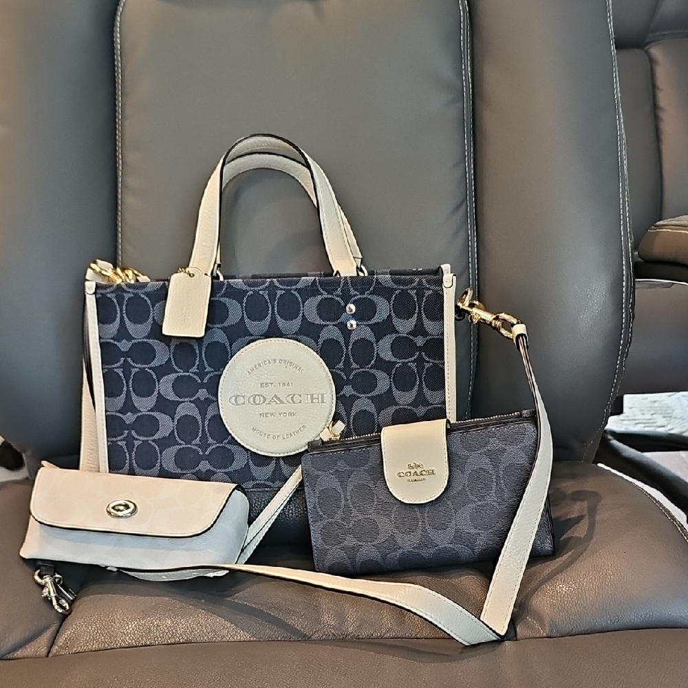 Coach Signature Denim Tote Set